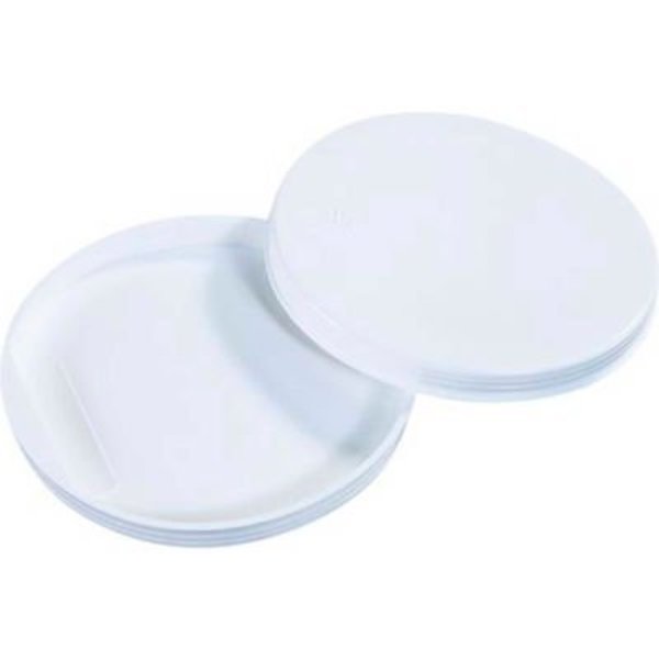 The Packaging Wholesalers Plastic End Caps, 5" Dia., White, 100/Pack MTCAP5